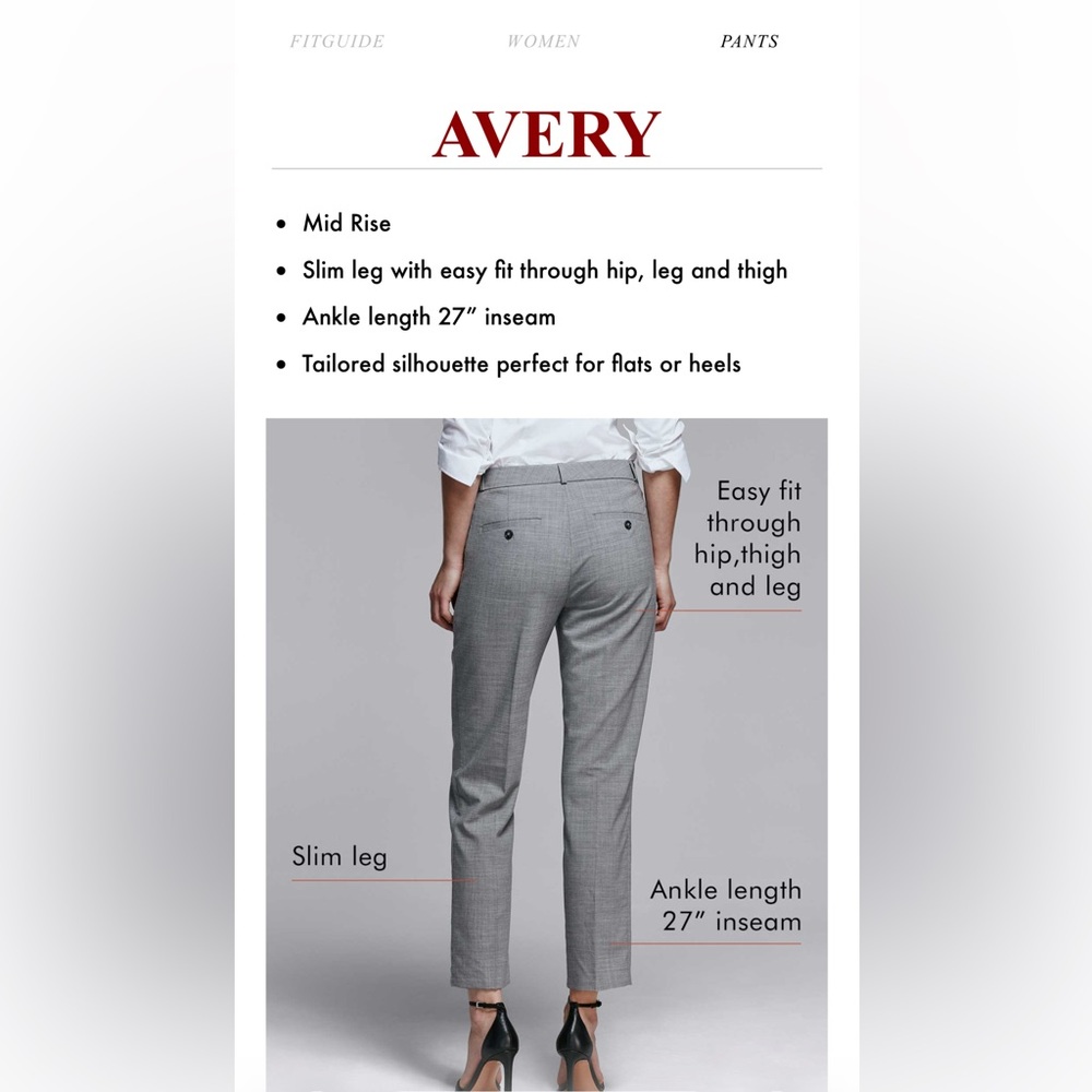 Navy Blue Windowpane Check Avery Pants - image 7